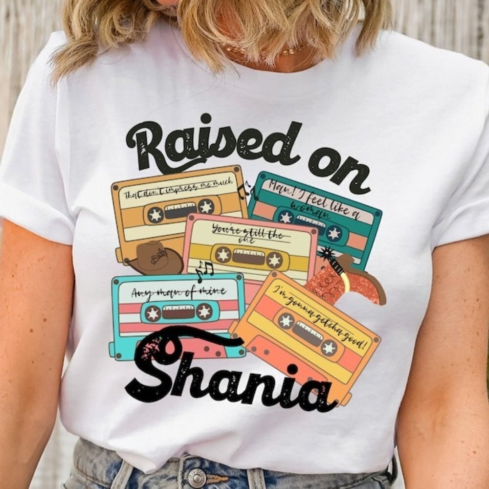 Raised On Shania Tshirt Country Music Shirt 90S Country Shania Twain Shirt